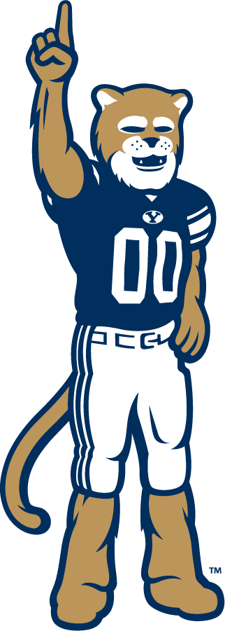 Brigham Young Cougars 2010-Pres Mascot Logo v2 iron on transfers for clothing
